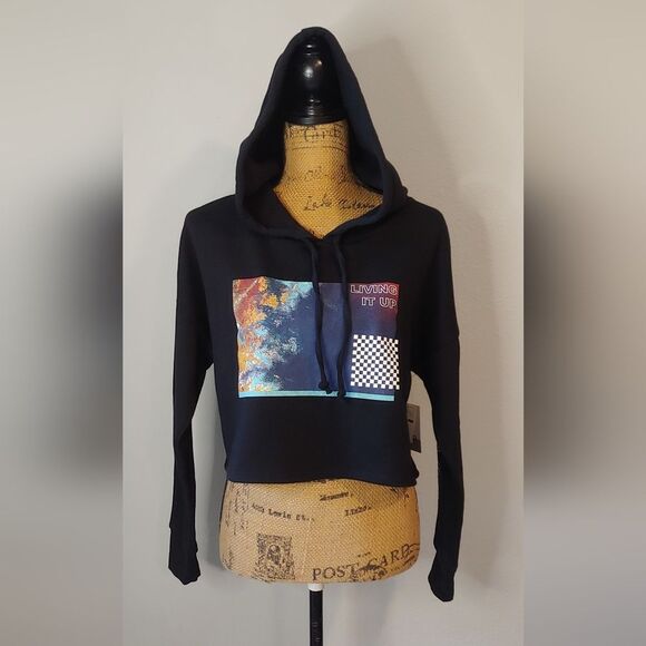 NWT BP Livin It Up Crop Hoodie Sweatshirt Sz M NEW - Picture 13 of 13